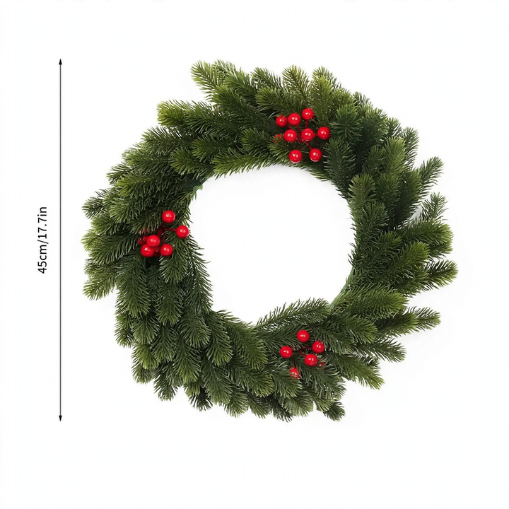 Künstlicher Weihnachtskranz aus Kunststoff, 10-30 cm