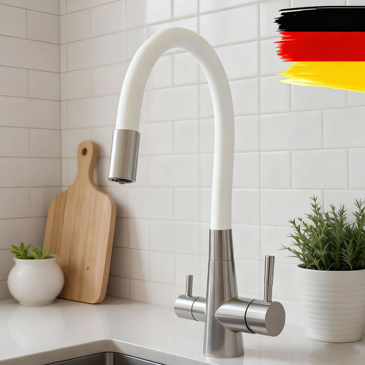Edelstahl-Küchenarmatur mit Brausefunktion