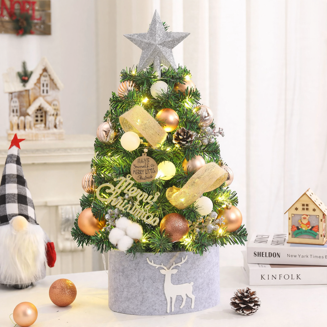Mini-Weihnachtsbaum mit Dekoration, 45/60 cm, PVC