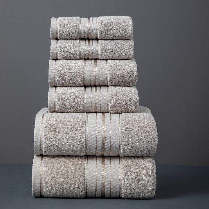 Badetuch-Set aus Baumwolle, 6-teilig