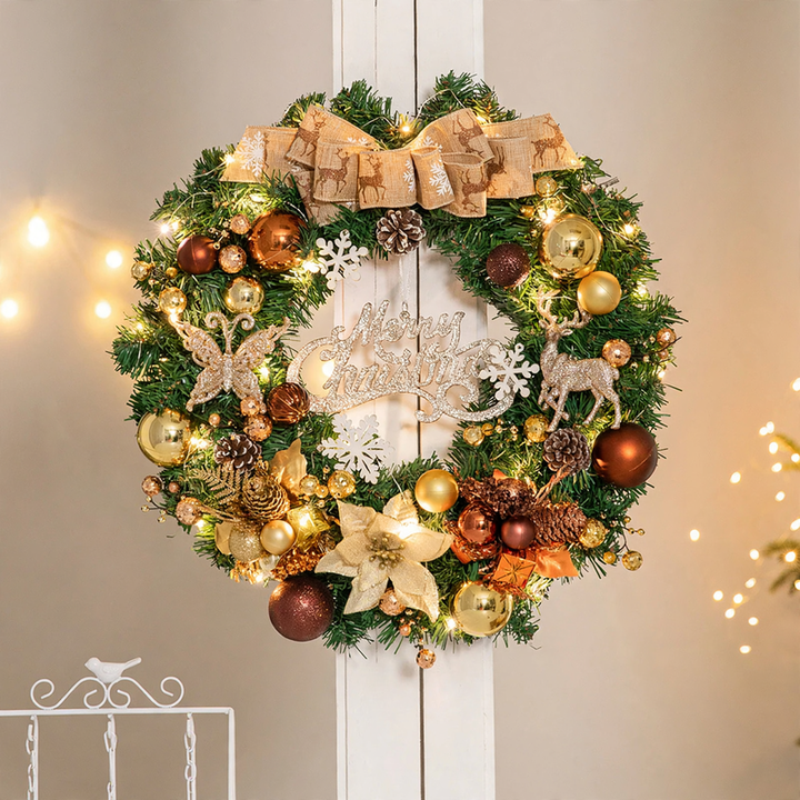 Weihnachtskranz aus PVC, handgefertigt