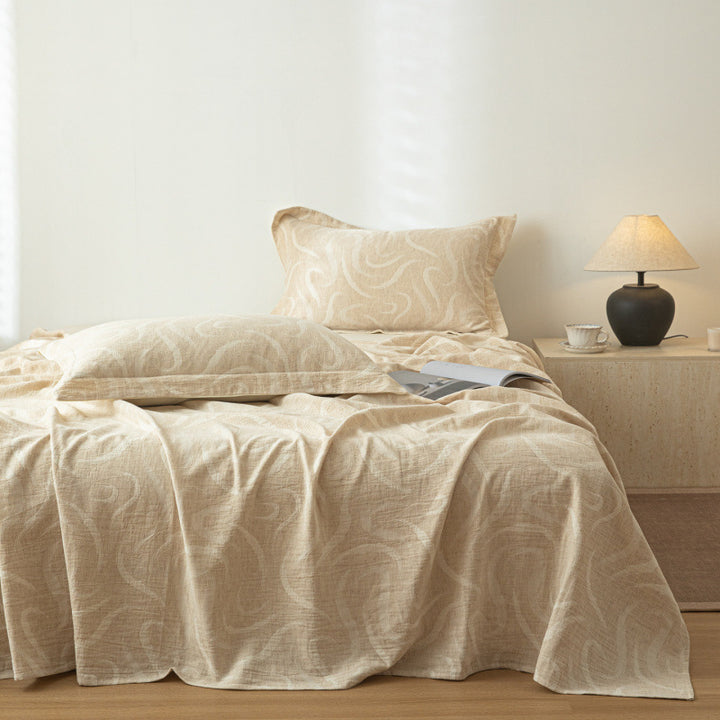 Bettlaken aus Baumwolle, Jacquard-Webart