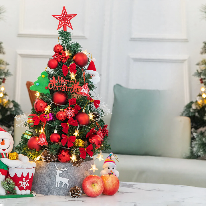 Mini-Weihnachtsbaum-Set für den Tisch