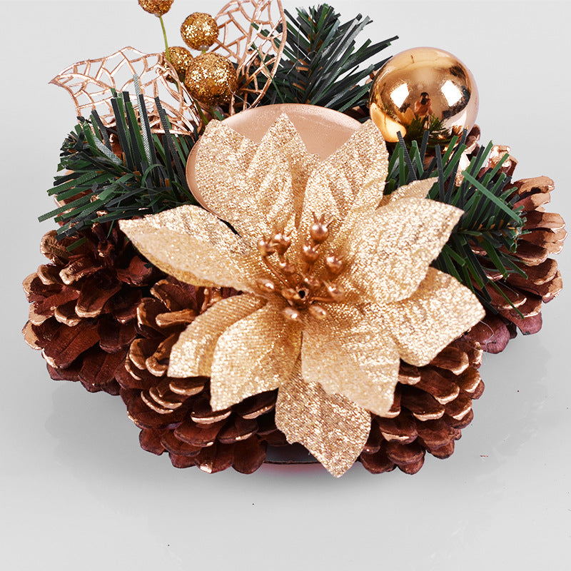 Handgefertir Weihnachtskranz für Kerzenhalter