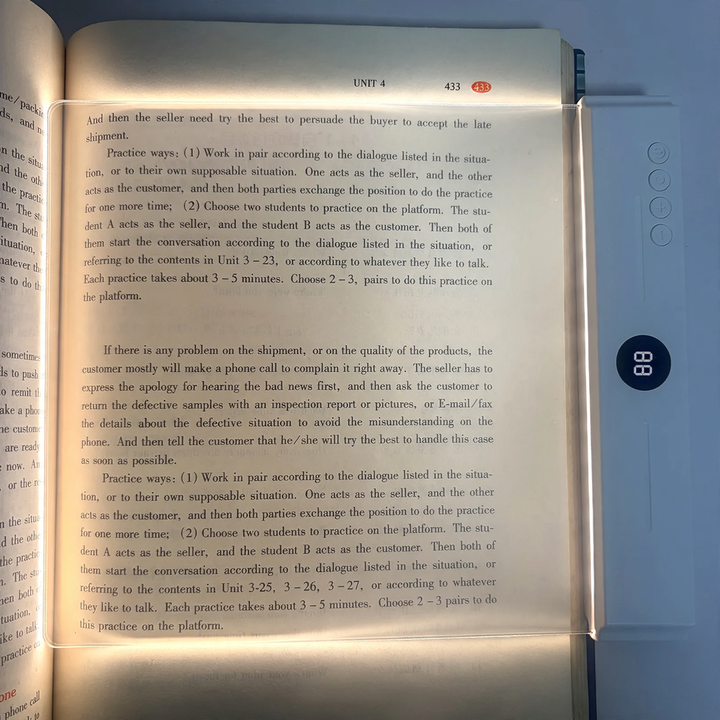 Tragbare LED-Klemmleuchte für Bücher und E-Reader