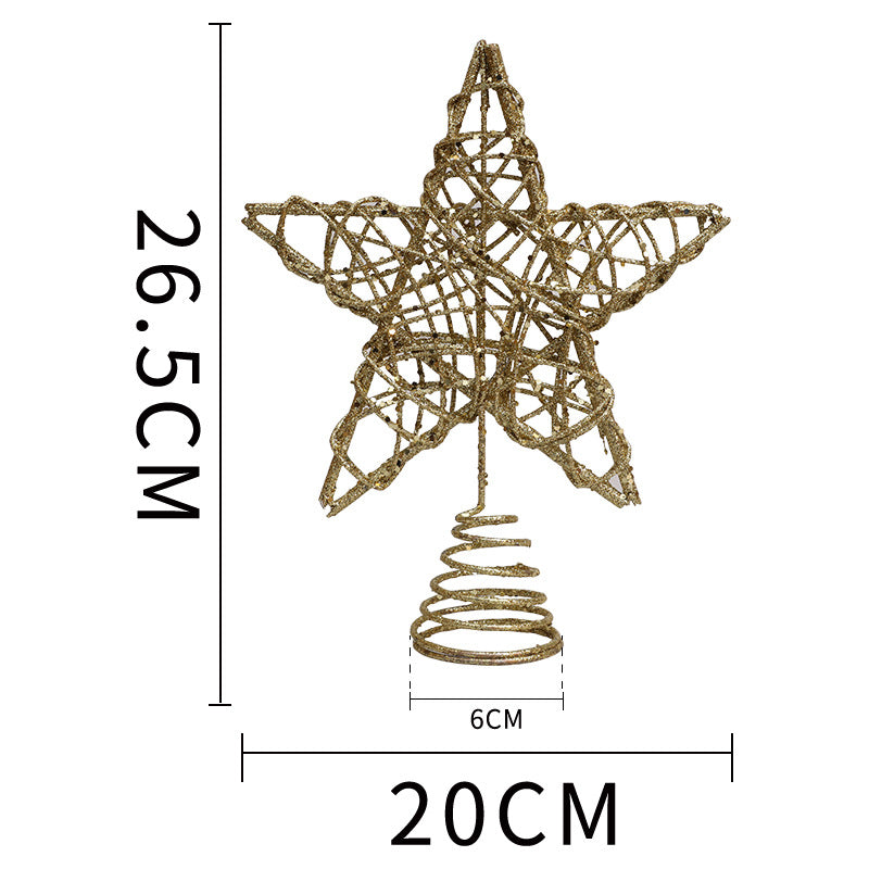 Weihnachtsbaum-Stern aus Rattan, 20 cm