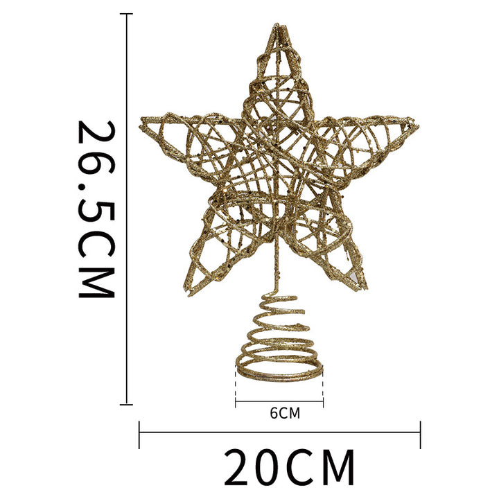 Weihnachtsbaum-Stern aus Rattan, 20 cm