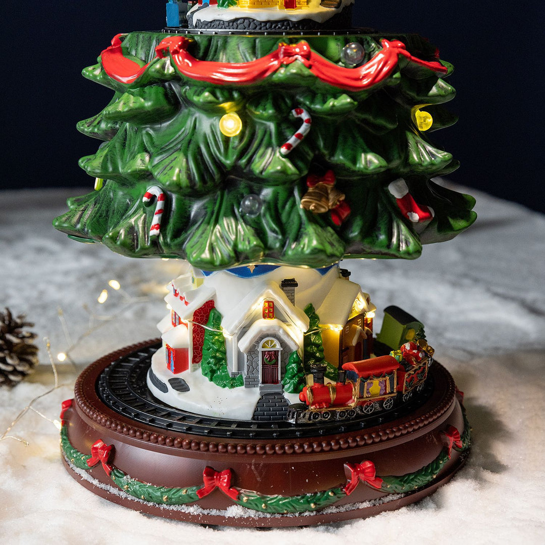 Weihnachtsbaum-Spieluhr mit Dreh- und Hebefunktion