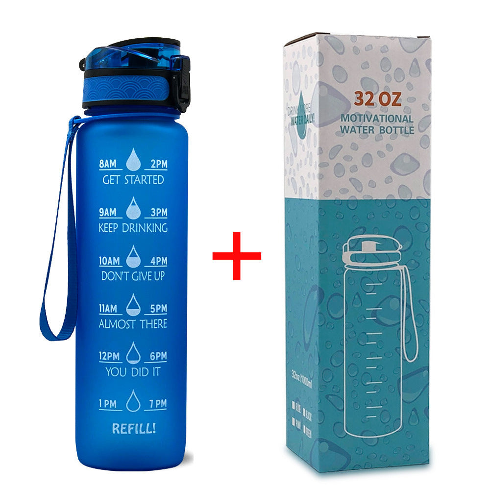 Sportflasche mit Motivationsskala, 1 L, Tritan