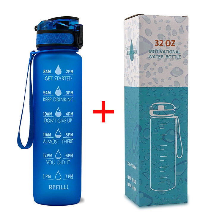 Sportflasche mit Motivationsskala, 1 L, Tritan