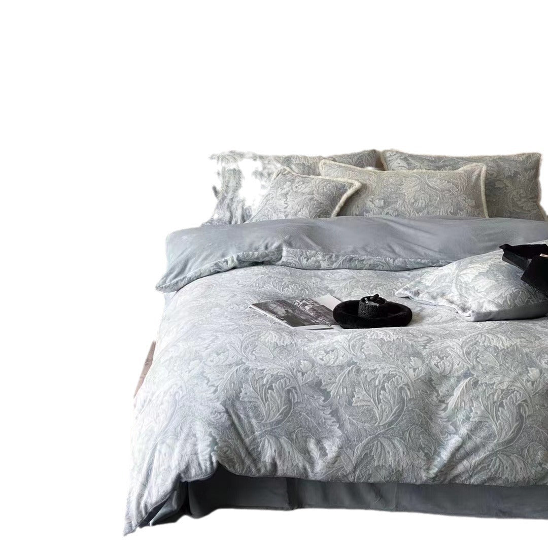 Wärmendes Milchfaser-Fleece Bettwäsche-Set, 4-teilig