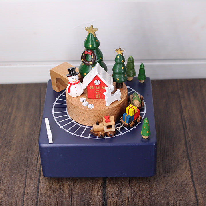 Holz-Spieluhr mit weihnachtlichem Design