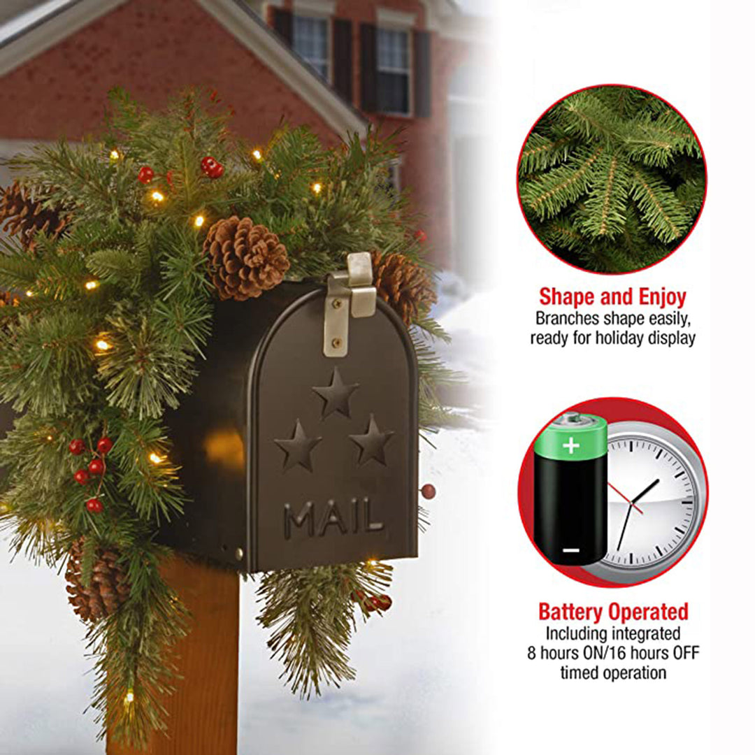 Weihnachtlicher Briefkasten-Kranz, 90 cm