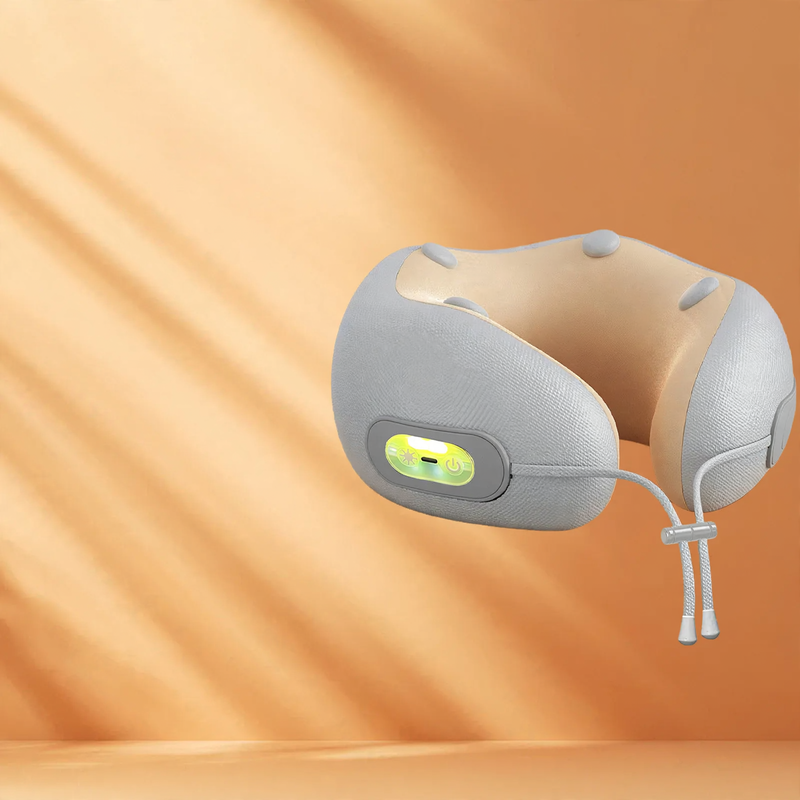 U-förmiges Nackenmassagekissen mit 8-Punkt-Vibration