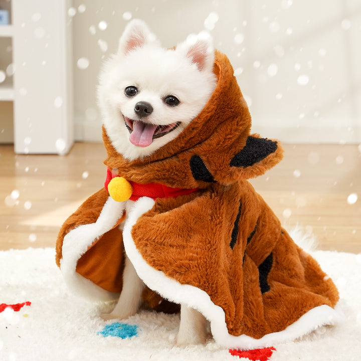 Plüsch-Umhang für Hunde und Katzen mit Tiger-Design