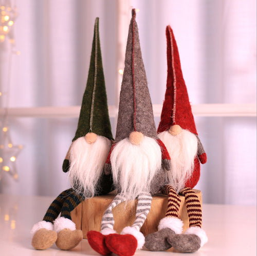 Weihnachts-Wichtelfigur mit langen Beinen