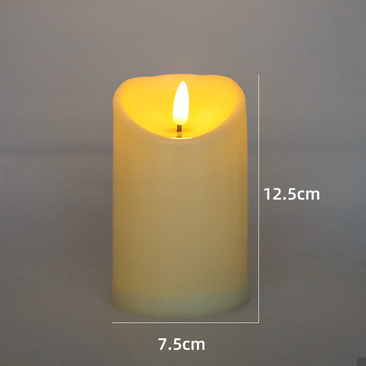 LED-Echtwachs-Optik Kerze mit beweglicher Flamme