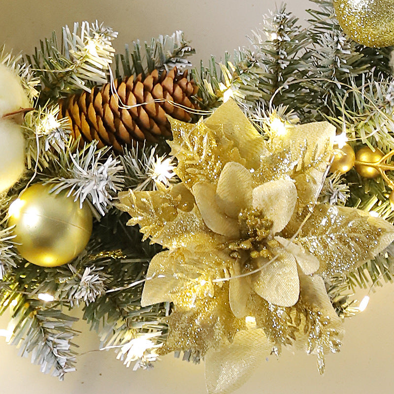 Weihnachtskranz mit Beleuchtung