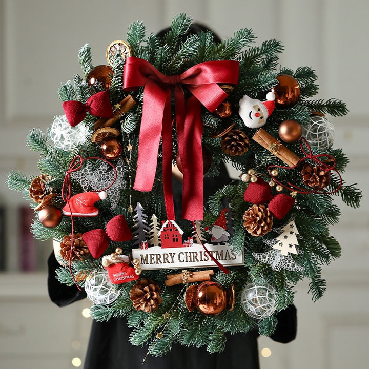 Weihnachtskranz für Tür und Wand, PVC, 40 cm oder 50 cm