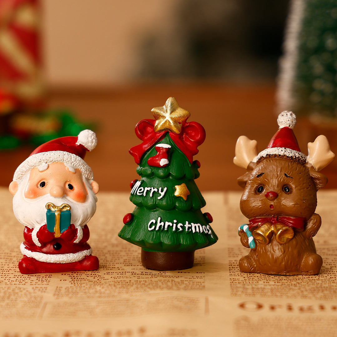 Dekorative Weihnachtsfiguren aus Kunstharz