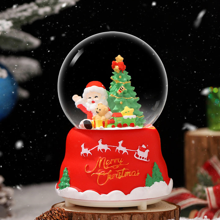 Große leuchtende Weihnachtsschneekugel für den Tisch