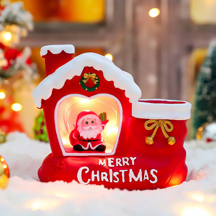 Dekorative Weihnachts-Schneekugel mit Licht