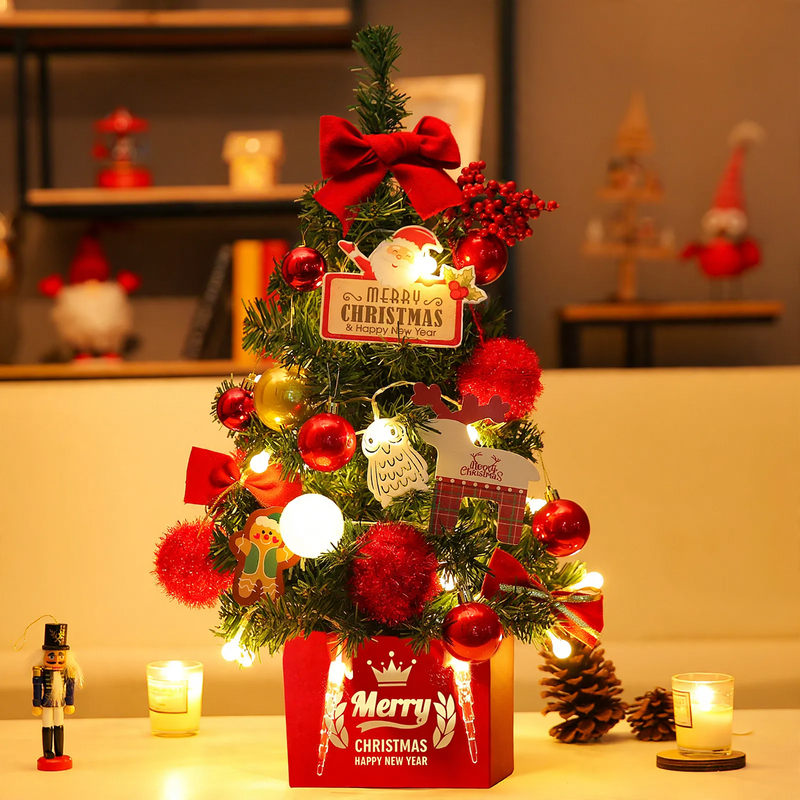 Mini-Weihnachtsbaum-Set für den Tisch, 60 cm