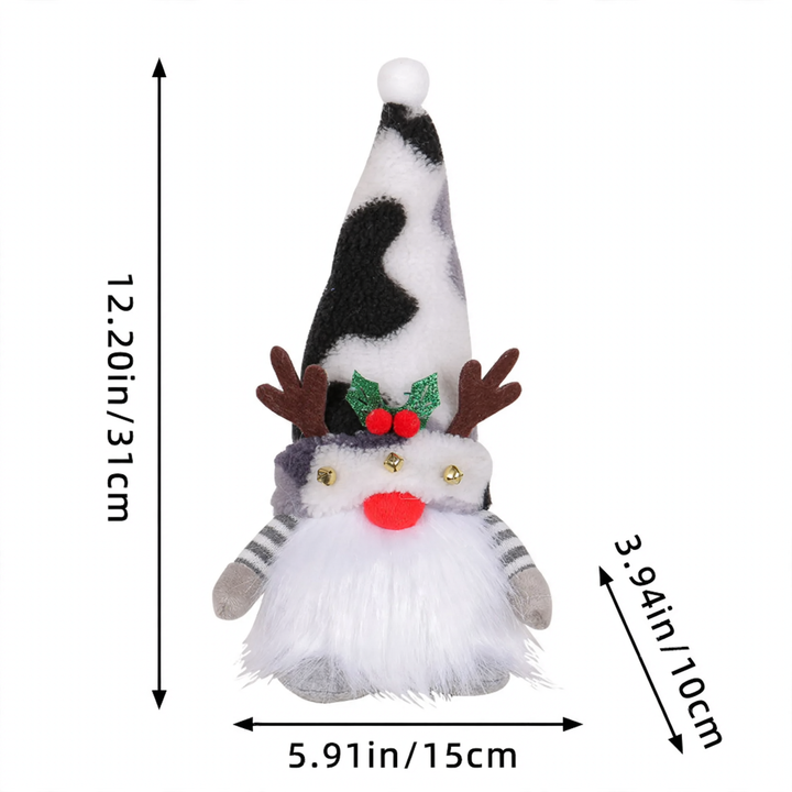 Leuchtende Weihnachts-Wichtelfigur mit Pailletten