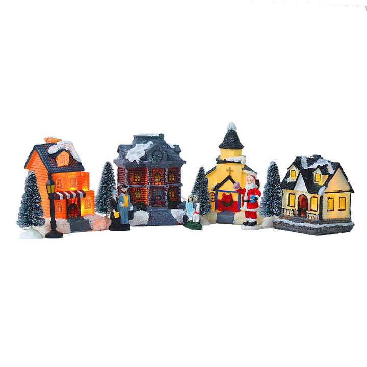 Beleuchtetes Weihnachts-Dorf, 10-teiliges Set