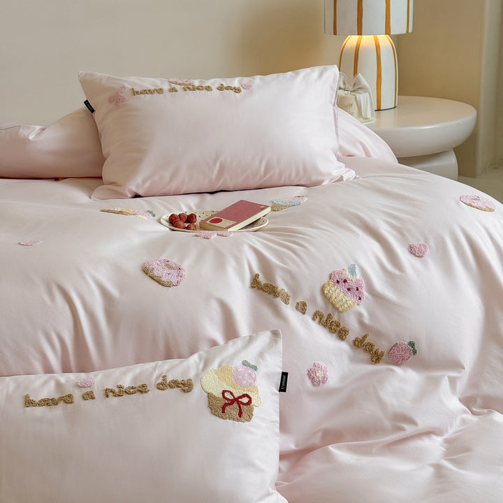 Baumwoll-Bettwäsche-Set mit Cartoon-Motiv für Mädchen