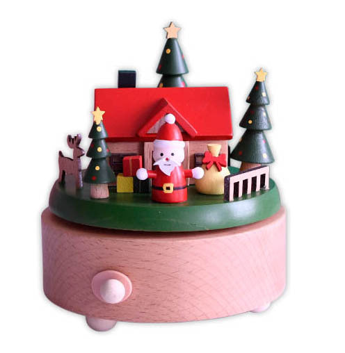 Dekorative Holz-Spieluhr für Weihnachten