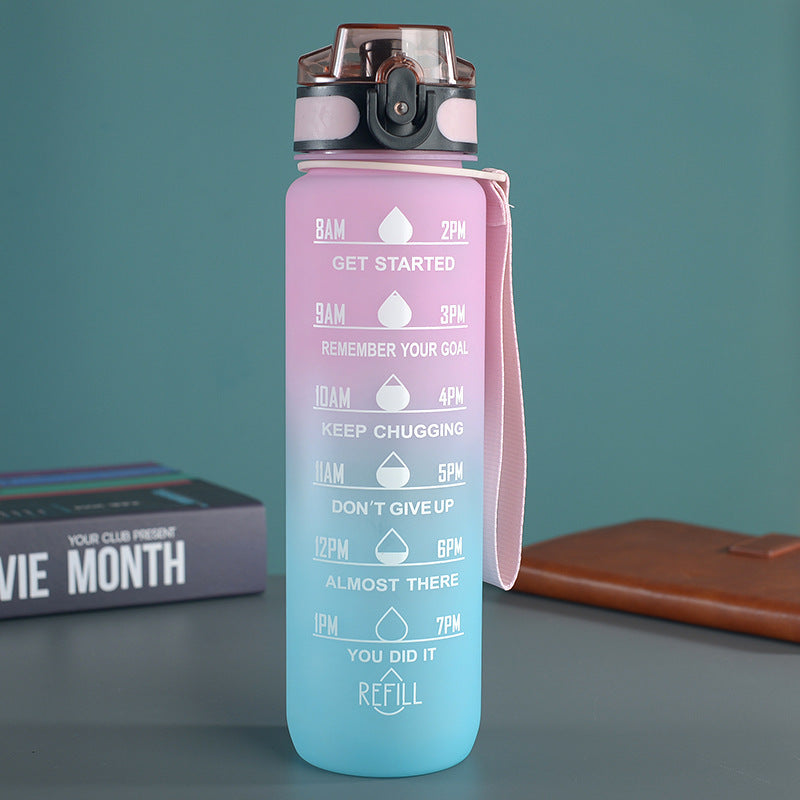 PC-Sportflasche mit Strohhalm, 1000 ml