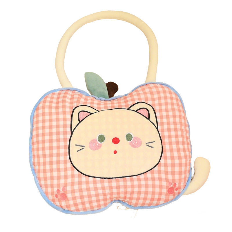 Apfel-Kuschelkissen mit Decke, 2-in-1