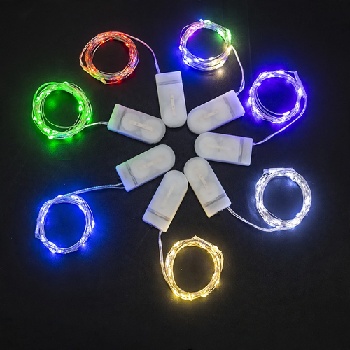 LED-Kupferdraht-Lichterkette mit Knopfzellenbetrieb