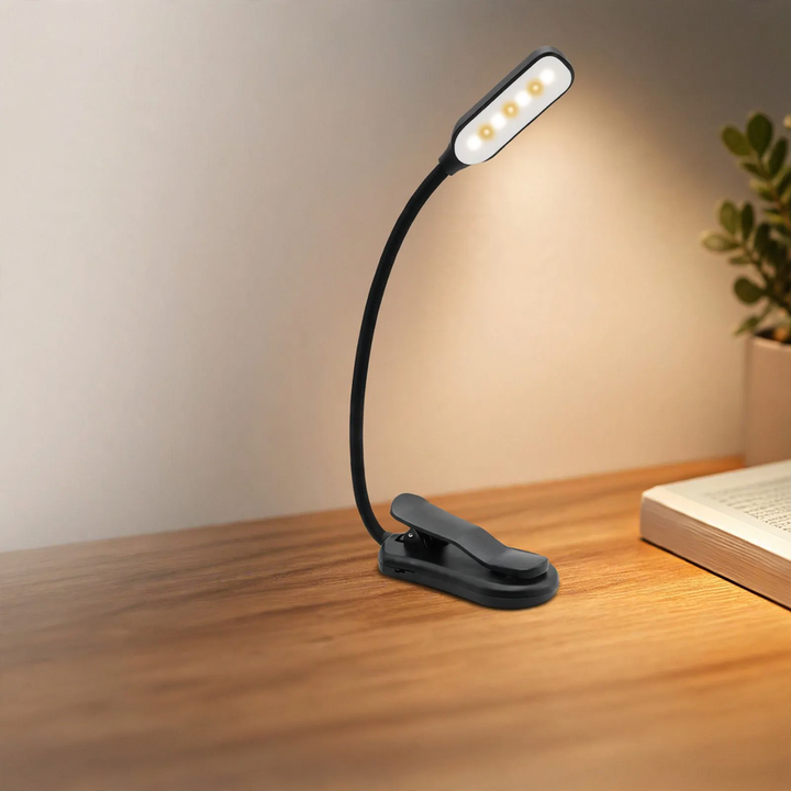 Kreative LED-Klemmleuchte mit Type-C Anschluss