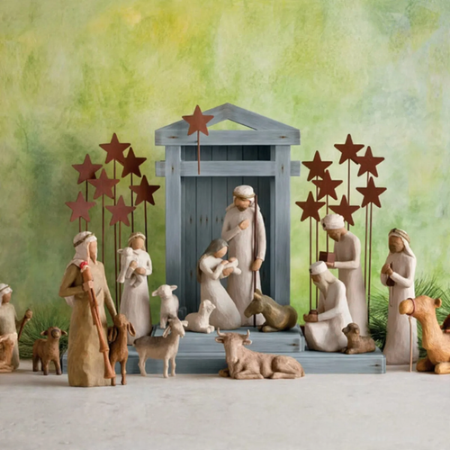 Weihnachtskrippe aus Kunstharz