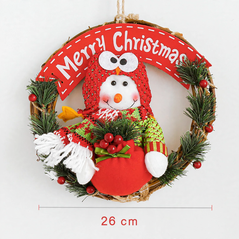 Weihnachtskranz aus Holz mit Figuren
