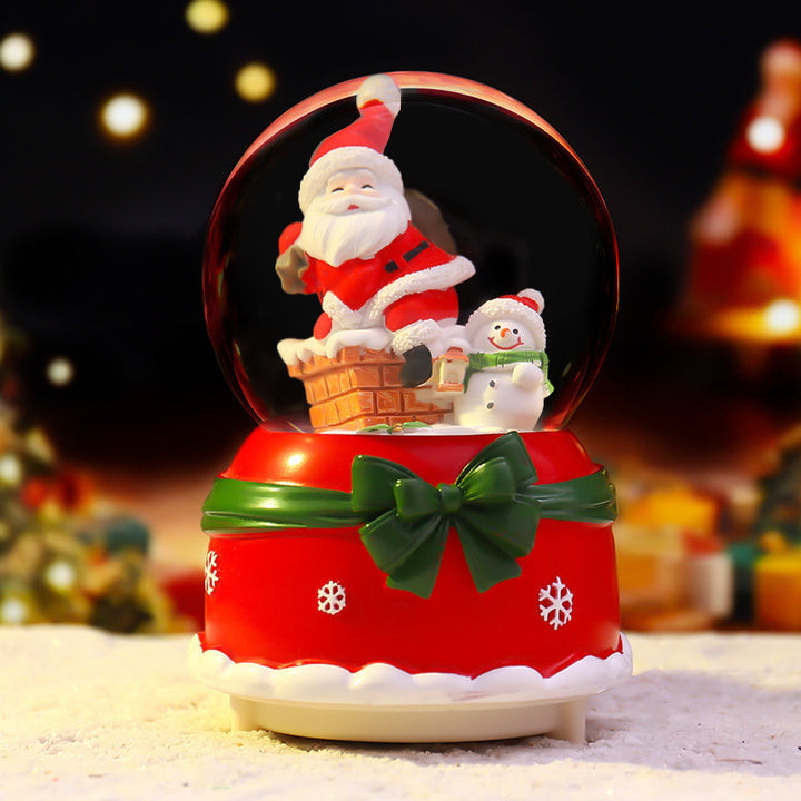 Mini-Weihnachts-Schneekugel mit Licht