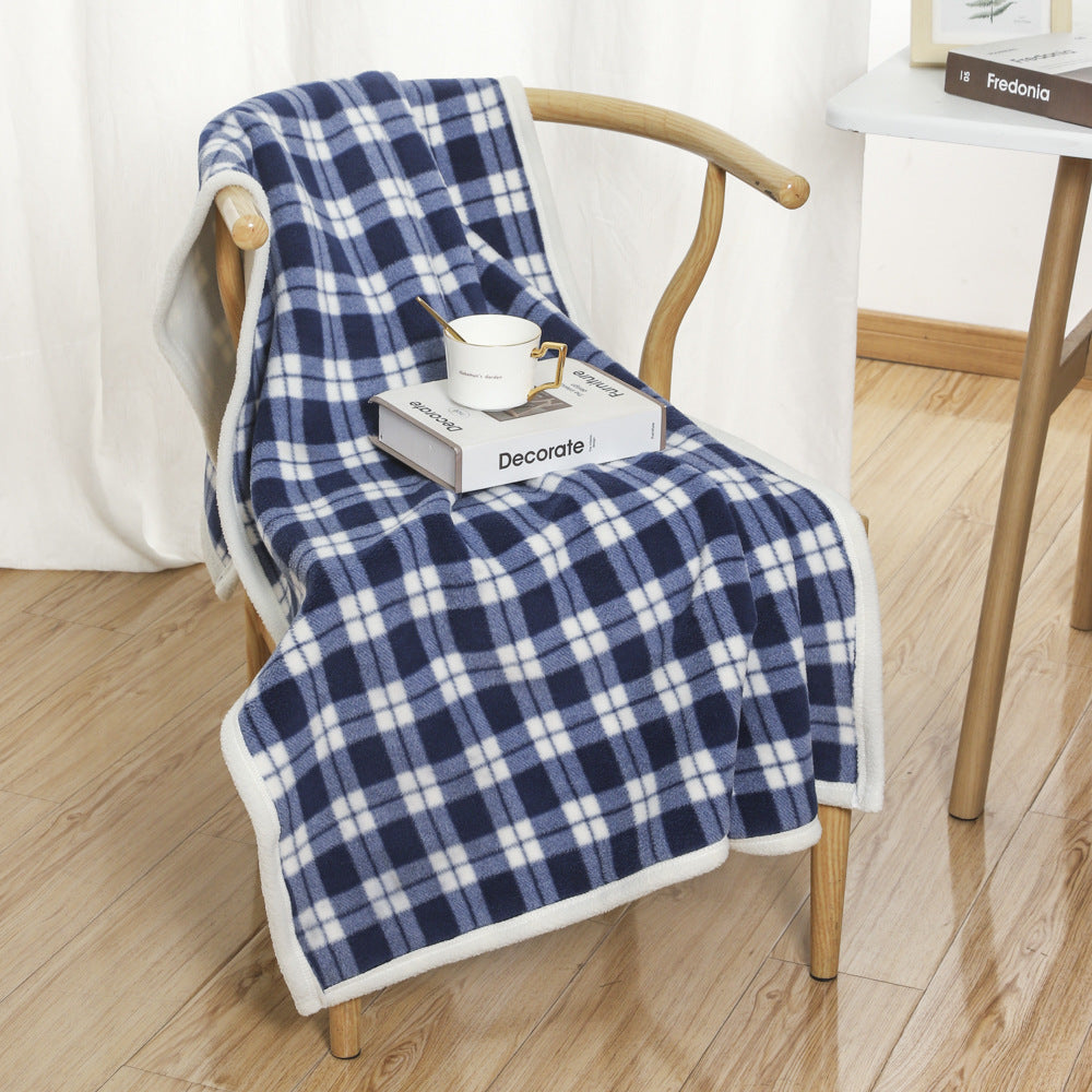 Kuscheldecke mit Karomuster, Polyester