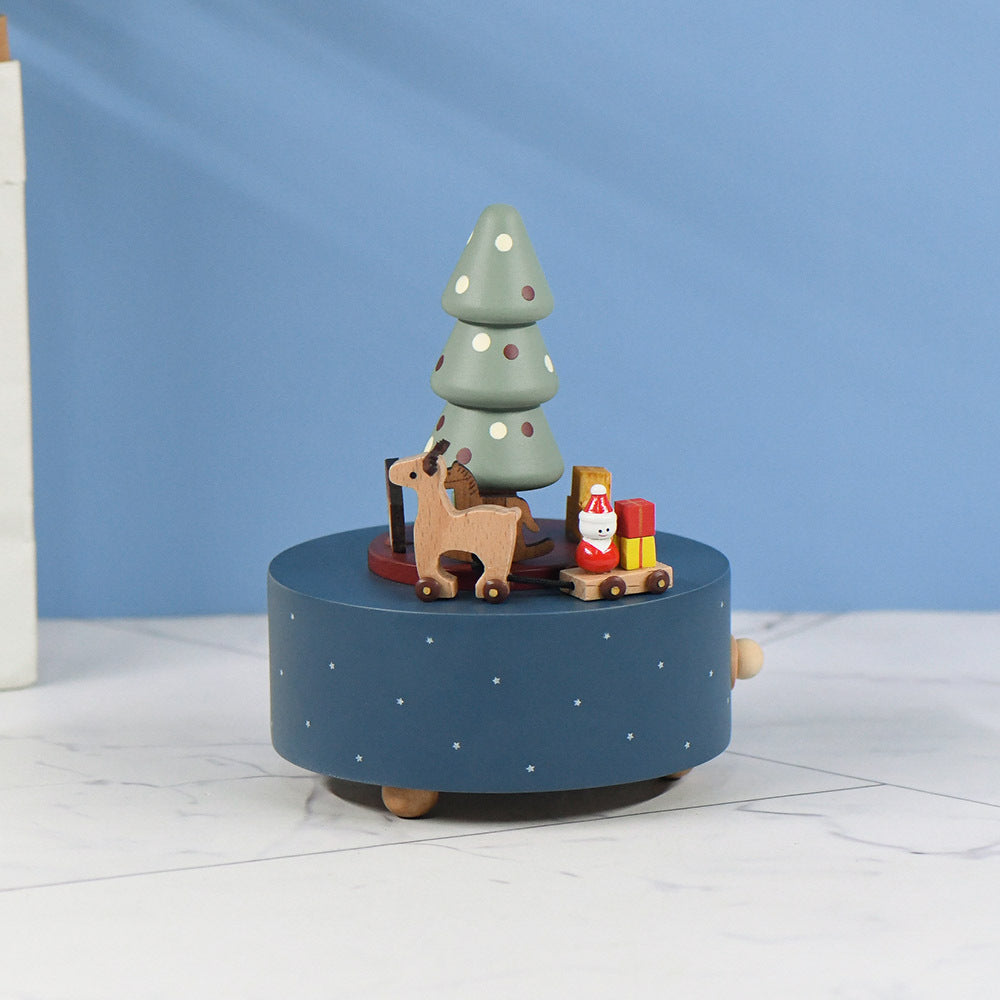 Dekorative Holz-Spieluhr für Weihnachten