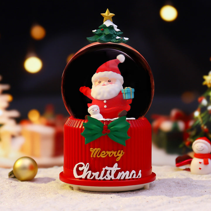 Weihnachts-Schneekugel mit Licht und Musik