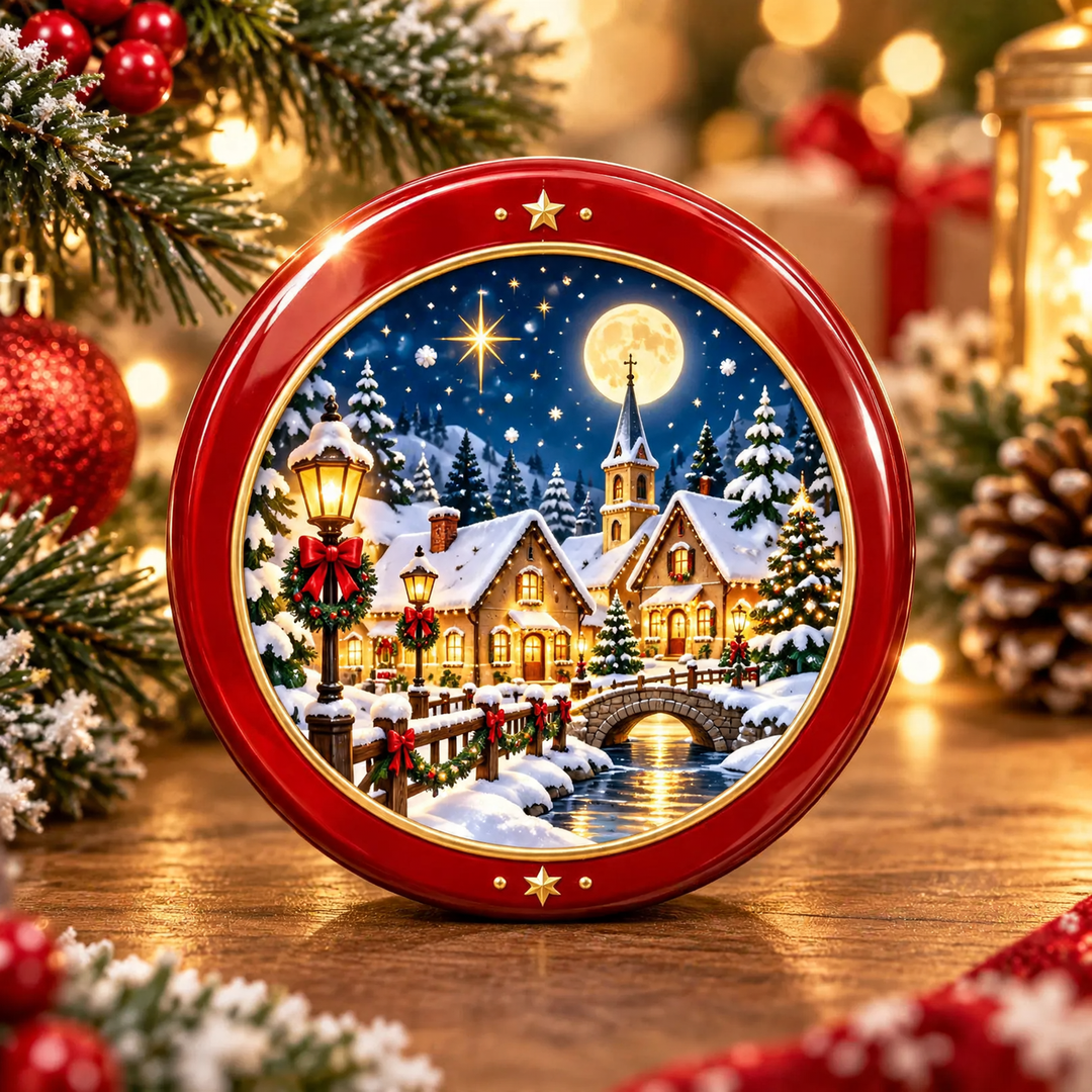 Dekorative Relief-Weihnachtsteller aus Acryl