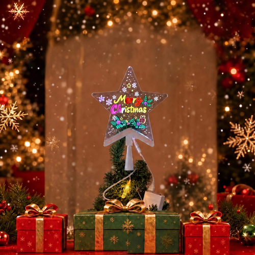 LED-Weihnachtsstern aus Acryl, beschreibbar, mit Lichteffekten