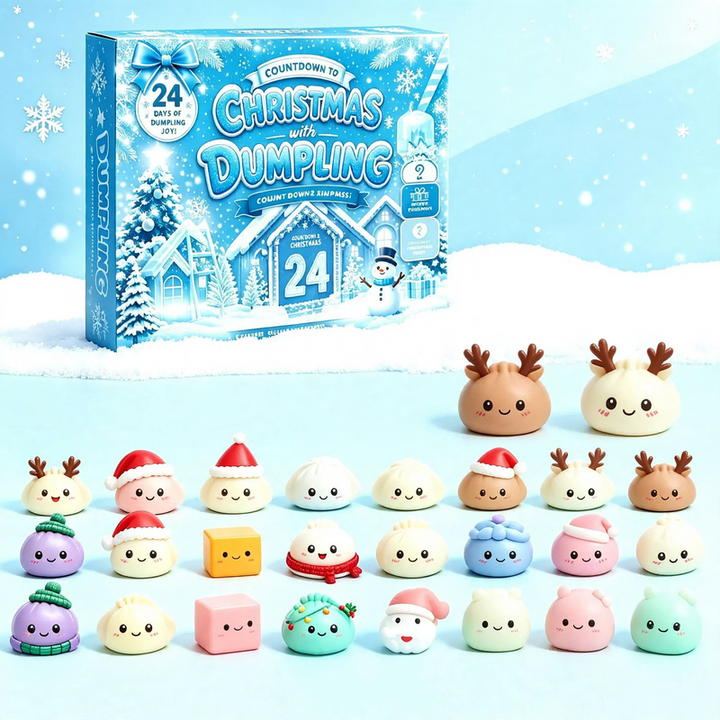 Weihnachts-Adventskalender mit Slow-Rebound-Spielzeug