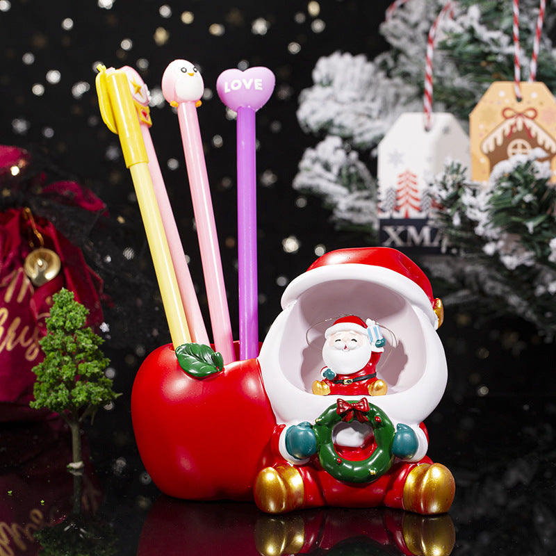 Weihnachtlicher Stifthalter mit integrierter Leuchte