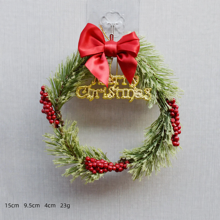 Mini-Weihnachtskranz 15 cm mit Dekoration