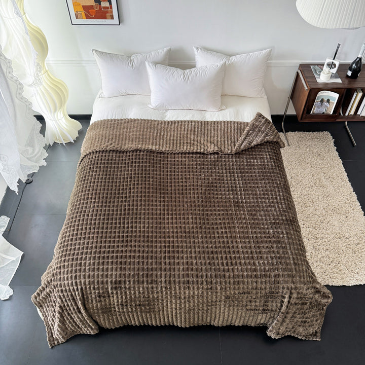 Flauschige Flanell-Wohndecke, unifarben, verschiedene Größen