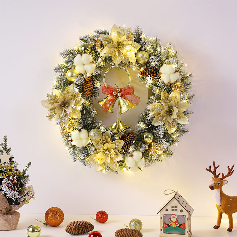 Dekorativer Weihnachtskranz mit Beleuchtung
