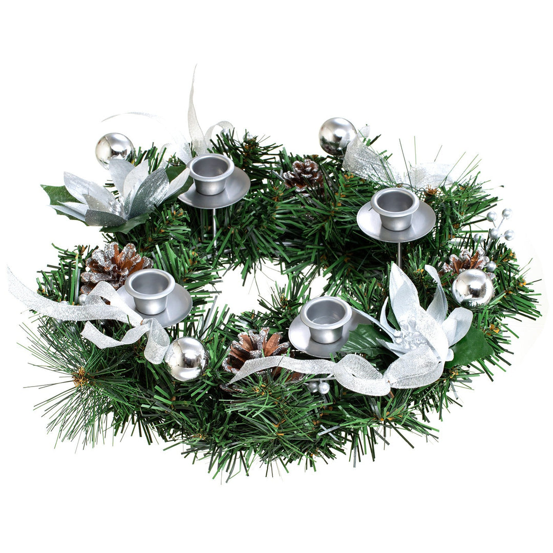 Weihnachtskranz mit Schleife, Adventsdekoration