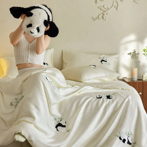 Tencel-Bettwäsche-Set mit Stickerei